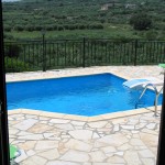 Villa Mary pool view from inside